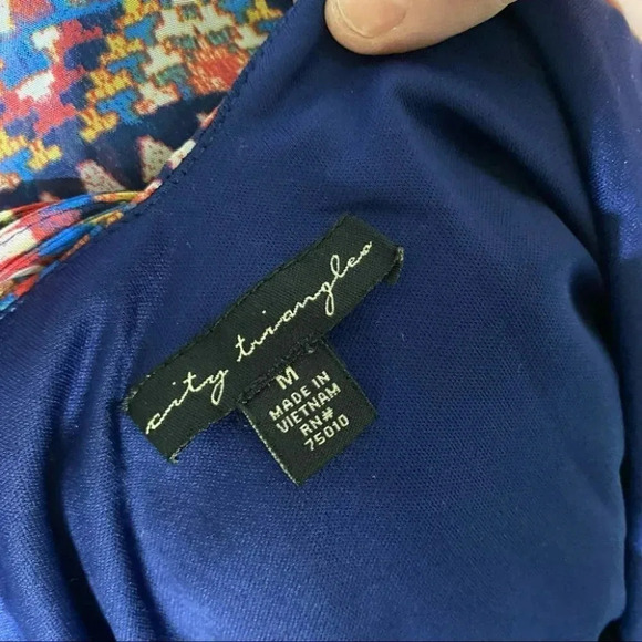 City Triangle M multicolor Boho maxi sundress with built‎ short liner - Picture 5 of 6